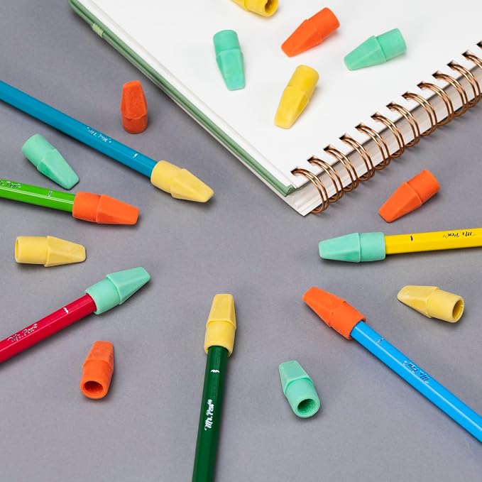 Mr. Pen- Pencil Erasers Toppers, 30 Pack, Colorful | Latex Free, No Smudge, Mr Pen Erasers for Pencils