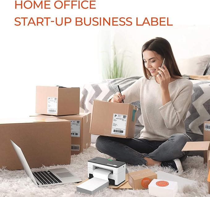 MUNBYN Thermal Direct Shipping Label (Pack of 500 4x6 Per Fanfold Labels) - Commercial Grade | 4x6 Thermal Labels, No BPA and BPS, Print Clear and Sharp, Compatible with Most Thermal Printers