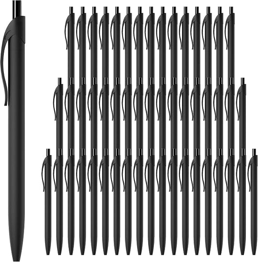 deegtran Pens Bulk, 50 Pack No Bleed Black Ink Click Pens, Wholesale Retractable Ballpoint Pens, Pen Medium Point, Smooth Writing, 1.0MM