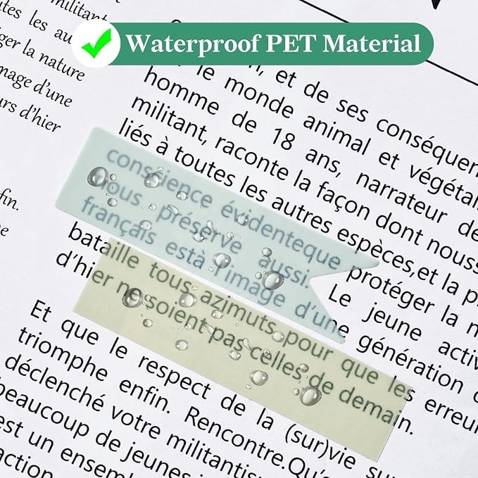 Temiary 2600 Pcs Transparent Sticky Index Tabs for Annotating, Colorful Books Tabs Clear Flags Strip Notes Tabs, Translucent Writable and Repositionable Page Marker for Bible Study Notebooks (Vintage)