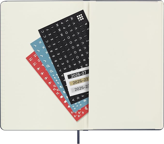 Moleskine Classic 18 Month 2026-2027 Weekly Planner, Hard Cover, Large (5" x 8.25"), Sapphire Blue, 208 pages