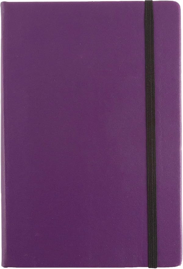Eccolo Cool Jazz Hardbound Writing Journal, 192-Page Lined Paper, Lay-Flat | Elastic Band Closure, Interior Gusset Pocket, Double Ribbon Bookmarks and Built-In Pen Holder, Durable Section-Sewn Binding