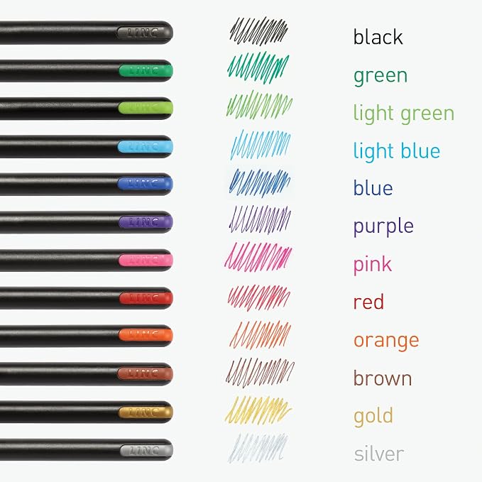 Pentonic Gel Pens, 24 Count, Assorted Colored Ink (12 Colors, 2 Of Each Color), Medium & Fine Point, Smooth Writing For Journaling (1002353)