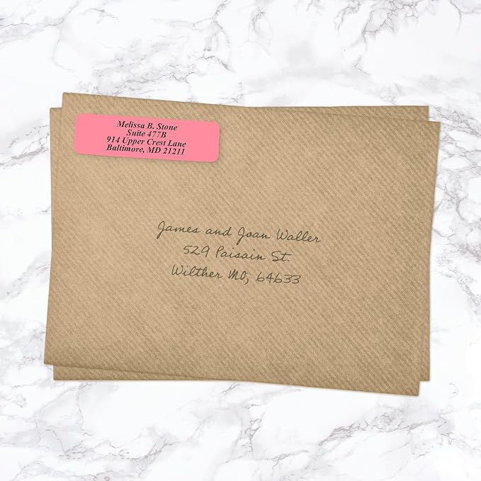 Pastel Rainbow Personalized Return Address Labels Without Dispenser - Roll of 250 Custom Labels