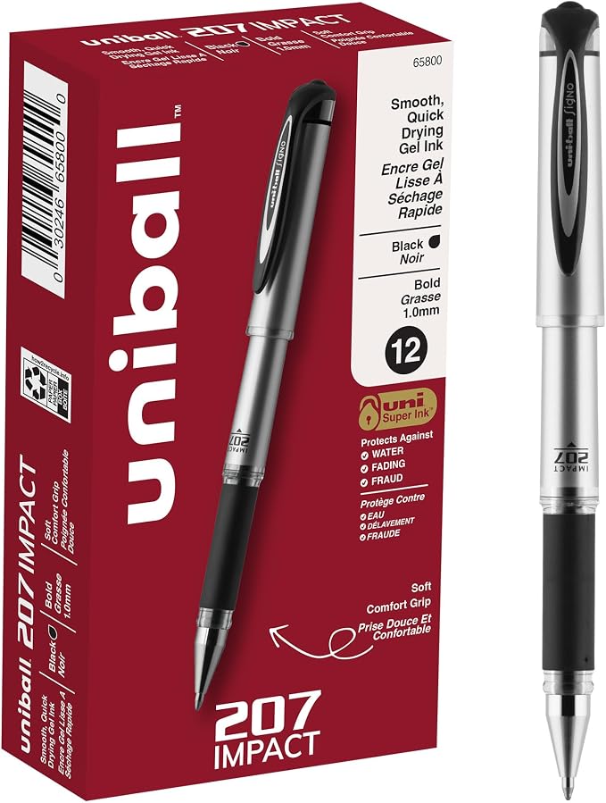 SAN65800 - Uni-ball 207 Impact Roller Ball Stick Gel Pen
