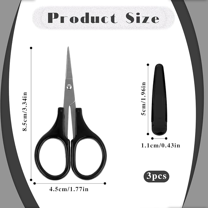 2Pcs All Purpose Craft Scissors Stainless Steel with Protective Cover Mini Detail Craft, Precision Straight Fine Tips Design for Paper Cutting, Scrapbooking