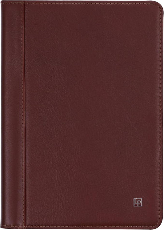 Refillable Journal, Figaro Red Full-Grain Leather Notebook Cover with Insert, 160 Lined Pages, 120 gsm Acid-free Paper, Blank, Lined, Dotted Refills Available, 8” x 5.75” Insert Size