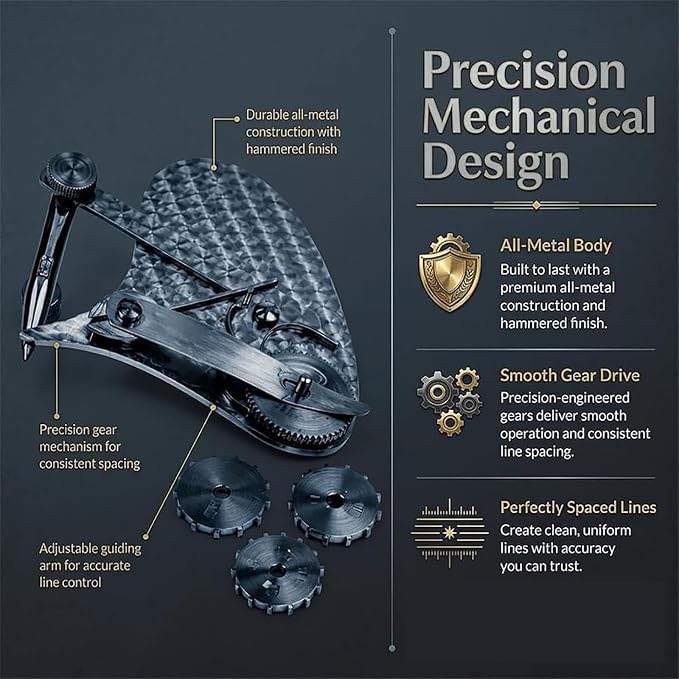 Vintage Precision Dotting Pen Set: The Blueprint Drafting Tool, Mechanical Gear Train Ruling Pen, Professional Technical Dotting Pen Kit for Drawing for Architects Designers Engineers (#B)