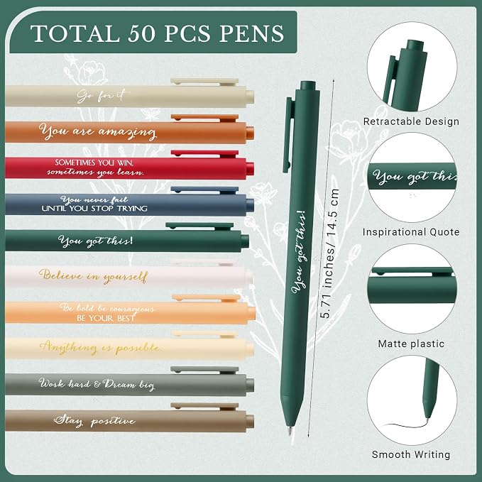 Affrolling 100 Pcs Inspirational Notebooks Bulk Motivational Mini Notepads with Pen Aesthetic Back to School Gift for Students Teacher Nurse Employee Coworker Office Classroom Rewards (Joyous Colors)