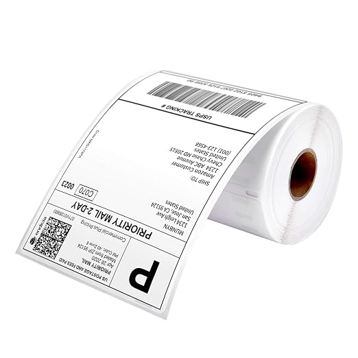 MUNBYN 4"x6" Thermal Printer Label, Shipping Labels, 220 Sheets/Roll | Compatible with Rollo, Jadens, Nelko, DYMO 4XL 1744907,1755120, No BPA and BPS, Print Clear and Sharp, Strong Adhesive