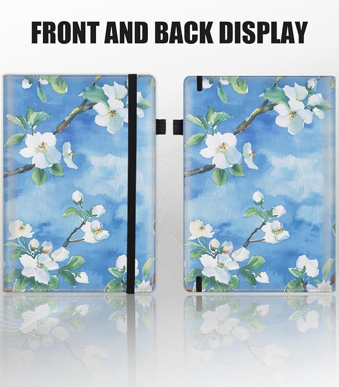 Hardcover Executive Notebooks, A5 PU Leather Lined Journal Notebook, 200 Pages Thick Paper Subject Notebooks for School,Work,Home Writing Business Notebook, Diary Book ，Plum Bossom