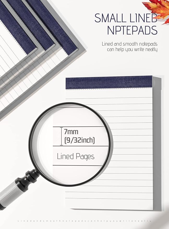 Small Note Pads 4x6 Mini Notepads 4x6 Lined Writing Pads of Paper 4x6 Memo Pads 4x6 Small Paper Pads 4 x 6 Scratch Pads 4x6 Server Pads 4x6 Small Pocket Notebook 6 Pack Server Note Pads 30 Sheets/Pad