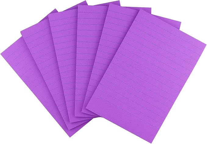 Early Buy Lined Sticky Notes, 4x6 in, 6 Pads, 45 Sheets/Pad (Purple)