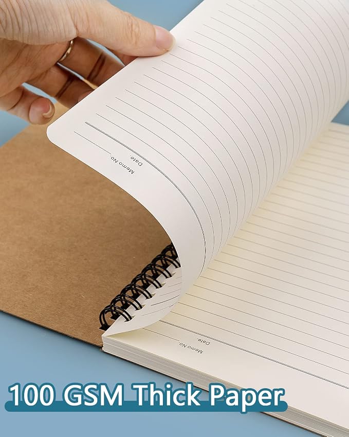 Dynta Spiral Notebooks A5 Lined 20Pcs College Ruled Journals for Work, School and Travel, Good for Students and Office 120 Pages/60 Sheets