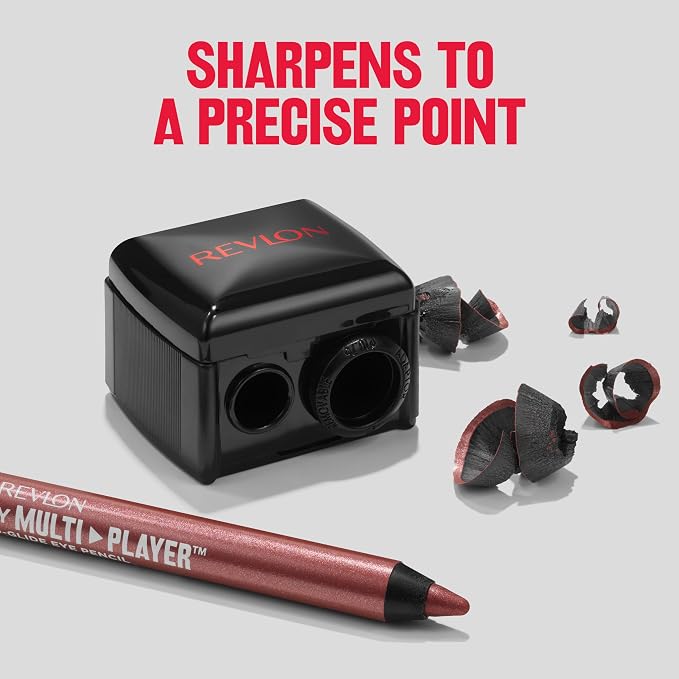 Revlon Universal Points Sharpener for Wooden & Plastic Makeup Pencils, Fits Small to Large Sizes, Easy to Clean, 1 Count
