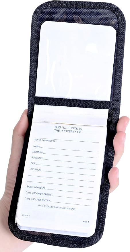 Notebook Cover Notepad with Cover Flip Notepad Holder Fit 3.5 * 5.0 inch Notebooks（Ballistic Nylon