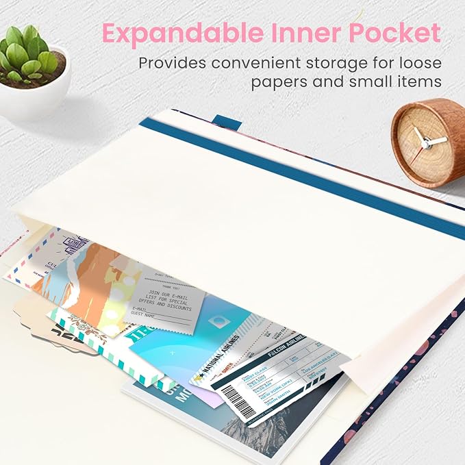 Taja Lined Journal Notebook for Women & Men, Hardcover Leather Journal for writing, A5 College Ruled Notebook for Work & Note Taking, Perfect for Office School Home Supplies, 160 Pages, Florist Cat
