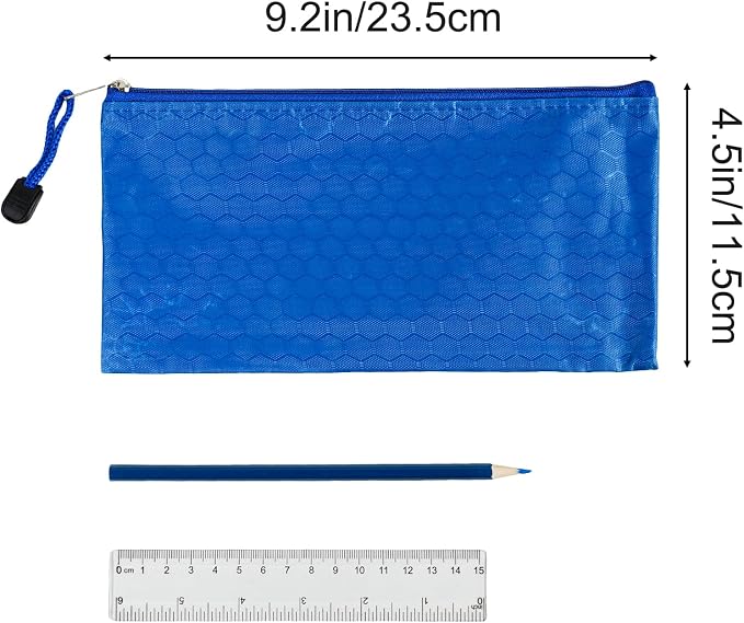 EOOUT 48pcs Zipper Pouch, Bill Size Storage, Small Organizing, Waterproof Bags for Office Supplies, Travel Accessories in 12 Colors