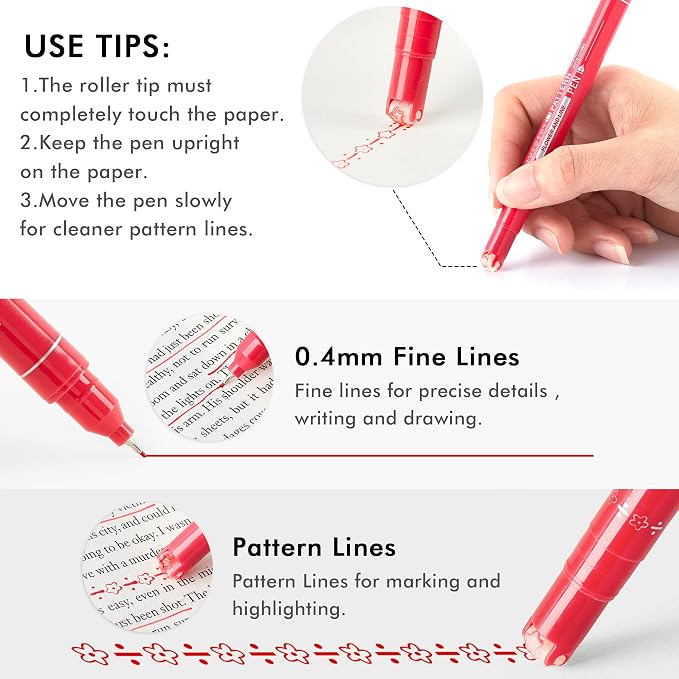 15 Colors Curve Highlighter Pens Set, 15 Different Shapes Dual Tip Markers, Cool Pens for Journal Planner Scrapbook Office Supplies
