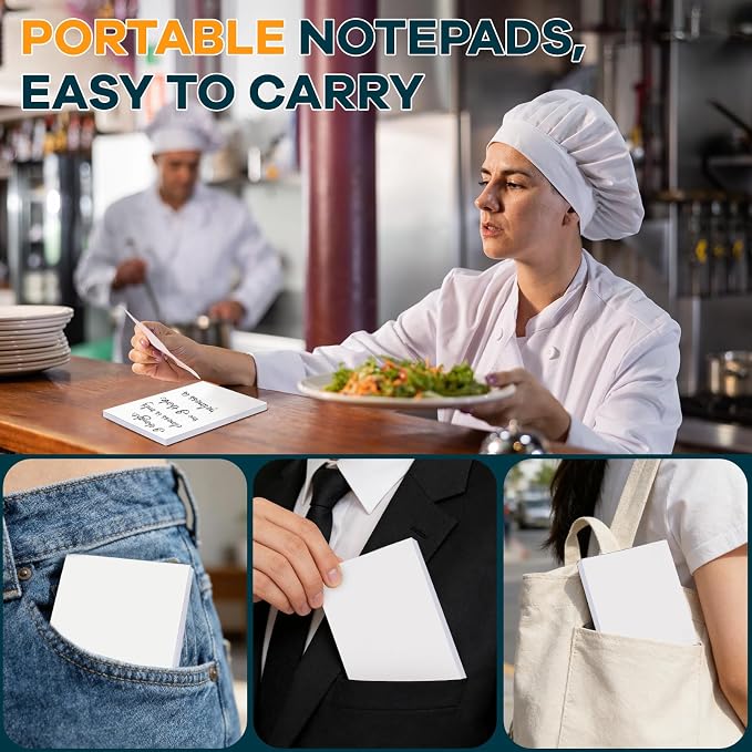 Beieverluck 40 Pack Note Pads 4x6, Small Notepads Memo Pads, 50 Sheets Per Note Pad, Blank Scratch Pads Mini Notepad for Grocery Shopping To Do Lists Writing Quick Notes Work Home Office