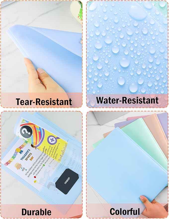 Plastic Folders with Pockets and Prongs, 20 Pack, Colored Folder with Prong | Heavy Duty, 2 Pocket 3 Prong Folders, Pocket Folders with Prongs, Letter Size, File Pocket Folders, for Office, School