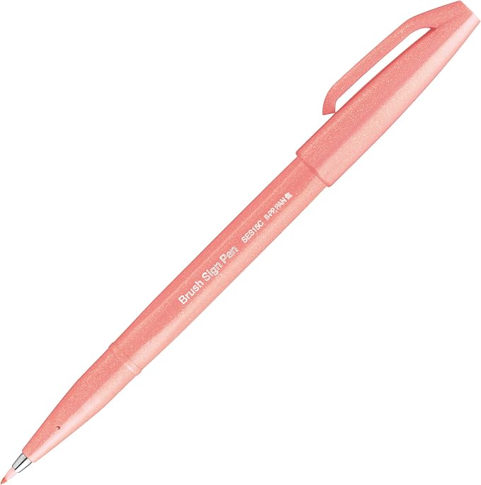 Pentel Brush Sign Pen Coral Orange