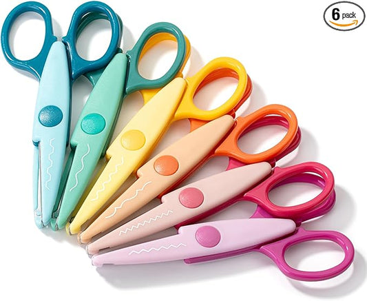 Mr. Pen- Craft Scissors Decorative Edge, 6 Pack, Sunny Meadows | Zig Zag Scissors for Crafting, Scrapbooking, Fancy, Pattern, Design