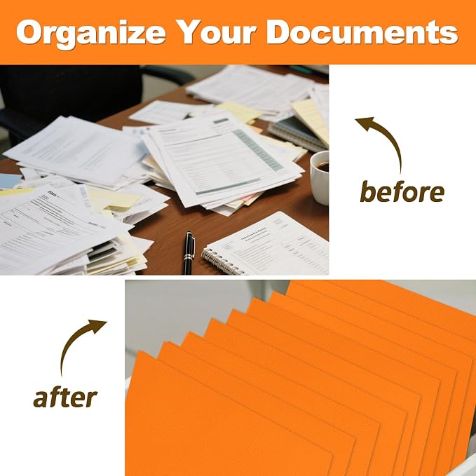 Folders with Pockets, LAYZZ 30 Pack Paper Pocket Folders, 2 Pocket File folders Fits Letter Size Paper, for School Office and Home (Orange)