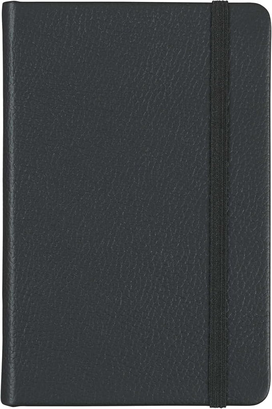 Classic Leather Notebook, Hardcover, Midnight Black, Pocket (3.8" x 5.7"), 240 Pages, Inspire Collection