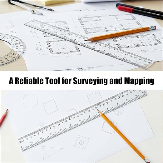 30 Pack Clear Ruler Bulk - 12 Inch Metric Measuring Tools | Dual CM/Inch Scale Rulers Bulk for Classroom, School Office Home Supplies | 12 Inch