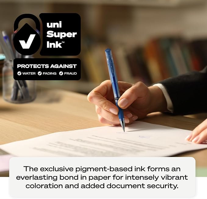 uniball Signo Gel Impact Pens, Bold Point (1.0mm), White Metallic Ink, 3 Pack