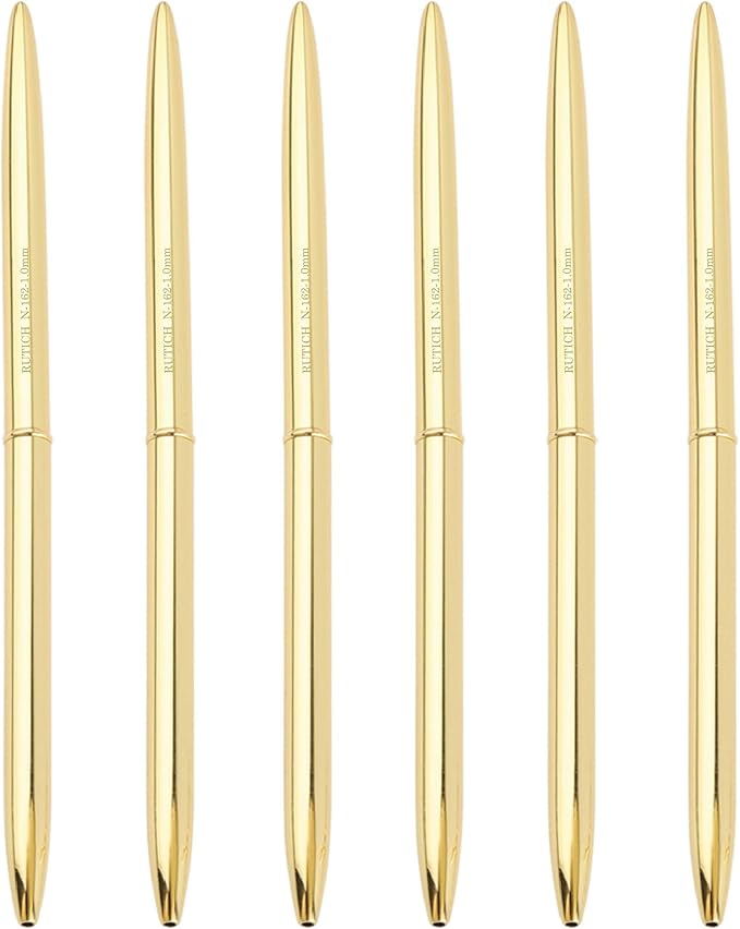 Replacement Wedding Signing Pen Guest Book Pen for Wedding Bridal Engagement Valentine's Day Signing Pen Holder, Gold 6 Pcs…