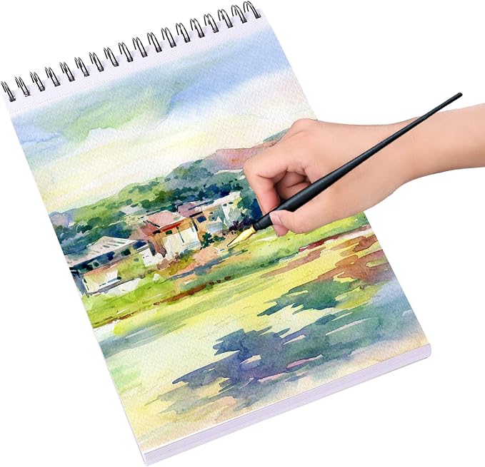 Bachmore Drawing Pad 9X12 Inch (110lb/180g), 60 Sheets, Top Spiral Bound Multi-Media for Artist Pro & Amateurs | Acrylic Art, Ink, Paint, Oil Pastels,Watercolor Mixed Media Sketch (Pack of 2)