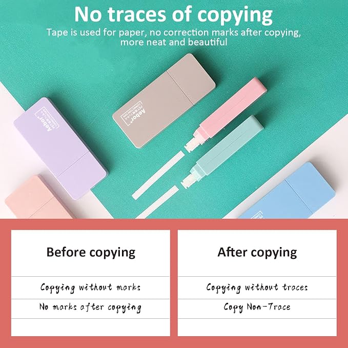 6 Pack Correction Tape Cute White Tape Macaron Color Correction Tape, Easy To Use Applicator for Instant Corrections for Students,Office Workers