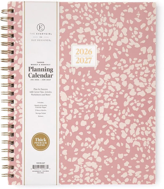 Blue Sky 2026-2027 Weekly & Monthly Academic Planner, 8.5"x11", Bengala | July 2026 - June 2027, Flexible Cover, Wirebound, Laminated Tabs, Storage Pocket, Stickers, Academic Year, The Everygirl