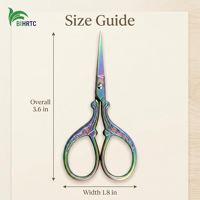 BIHRTC 3.6 Inch Mini Embroidery Scissors Sewing Crafting Stainless Steel Sharp Tip Scissors Shears for Needlework Threading Craft Art Work DIY Tools Cross Sticth