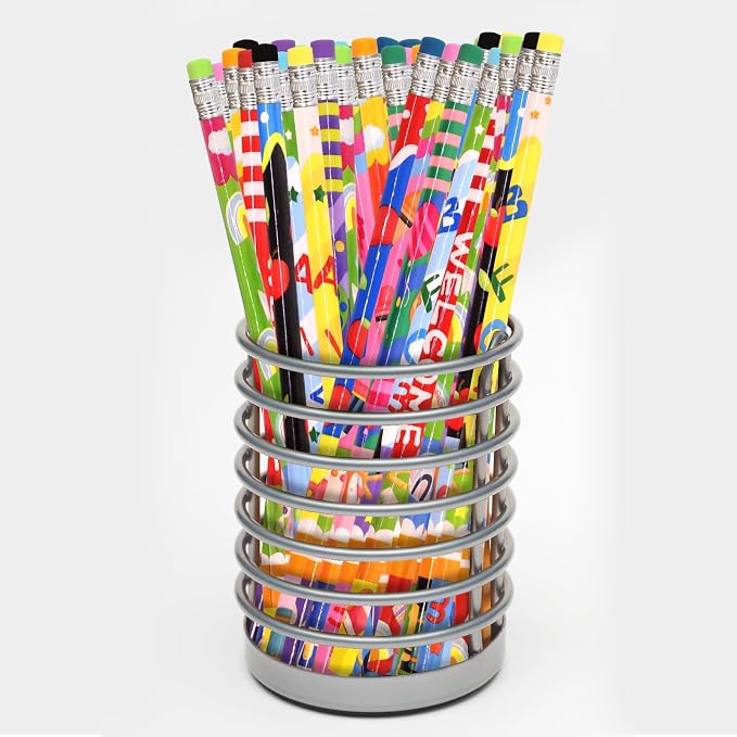 Fancy Land School Pencils 50 Pcs Welcome Back to School Wooden Pencil with Eraser First Day Classroom Teacher Award Kids Students Prize