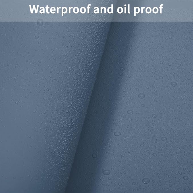 Leather Desk Mat,1.8mm Thick,17x60 Inch Desk Cover,Desk Protector Mat,Dresser Cover Top,Faux Leather Table Cover,Side Table Cover,Office Desk Cover(Grayish Blue+Dark Green,17x60)