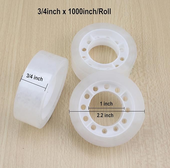 Desktop Tape Dispenser,1 Pack Purple Tape Dispensers with 12Rolls Transparent Tape, for Packaging in Office,Restaurant, Flower Shop,Cake Shop (Purple)