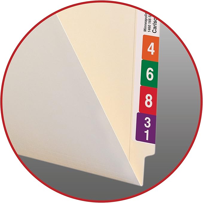 Smead End Tab File Pocket, Shelf-Master® Reinforced Straight-Cut Tab, 1 Pocket, Letter Size, Manila, 50 per Box (24115)