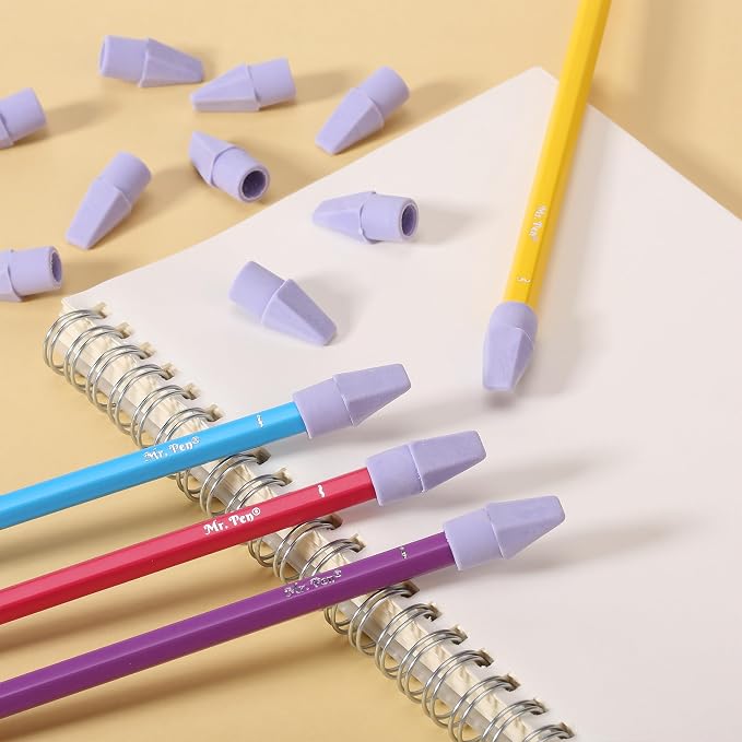 Mr. Pen- Pencil Erasers Toppers, 120 Pack, Purple, Erasers for Pencils | Pencil Top Erasers, Pencil Eraser