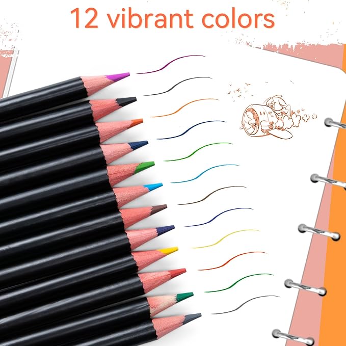 S & E TEACHER'S EDITION Colored Pencils 144Pcs, Pre-sharpened Super Soft Core Lead Coloring, Colored pencils,In Drawing Pencils, Woodcase Lead Pencils