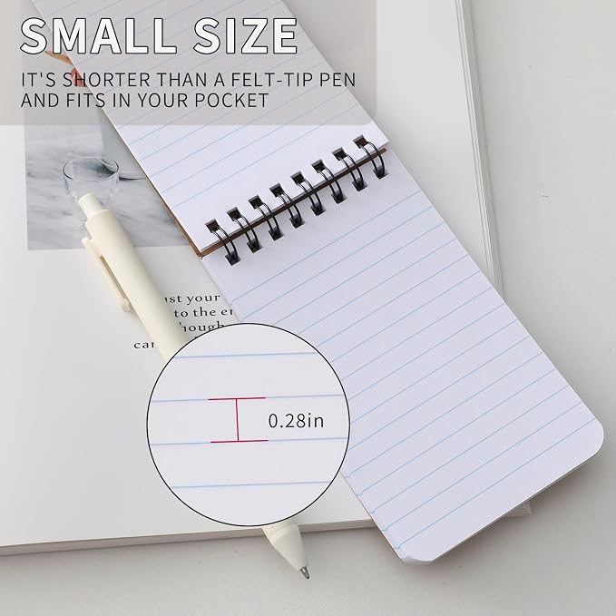 QiCheng 6pcs Pocket Notebook Mini Notepad Small Spiral Notebooks 3X5Inch | functionality PortabilityPortability convenience