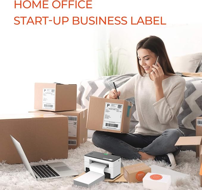 MUNBYN 4x6 Inch Thermal Labels, 1000 Labels/2 Stacks(500 Pcs per Stack) | 4"x6" Fanfold Shipping Labels, No BPA and BPS, Print Clear and Sharp, Strong Adhesive, Compatible with Most Thermal Printers