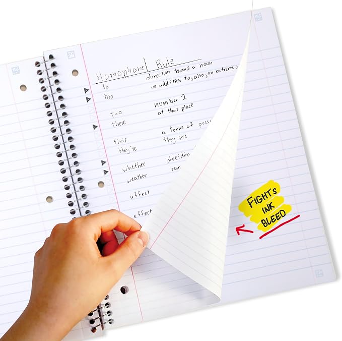 Five Star Spiral Notebook + Study App, 5 Subject, Wide Ruled Paper, 8" x 10-1/2", 200 Sheets, Fights Ink Bleed, Water Resistant Cover, Harvest Yellow (73469)