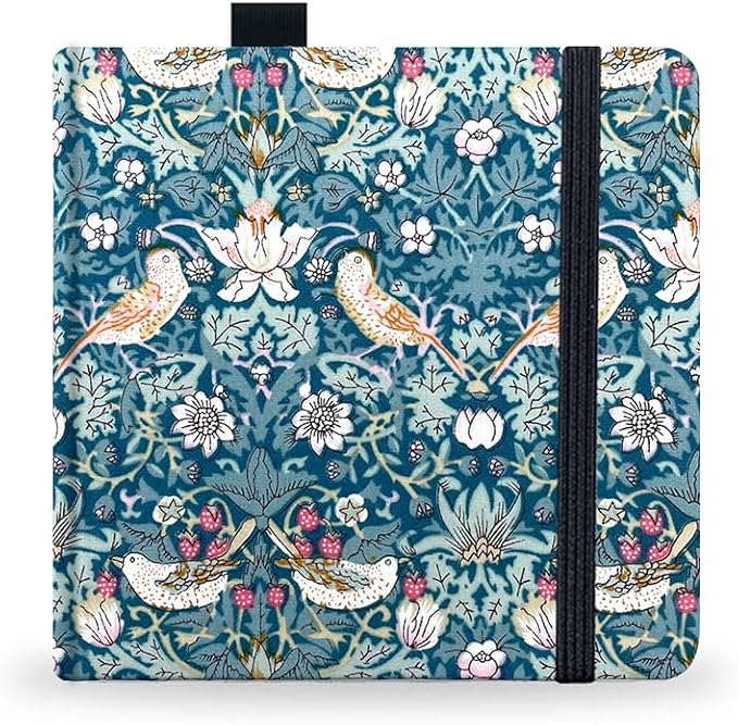 E-WEICHEN 5x5 Handmade Handy Portable Cloth Fabric Hardcover Sewing Binding Travel Watercolor Sketchbooks Watercolor Paper 140LB/300gsm 20Sheets/40Pages Journal Mixed Media Pad Notebook Bird
