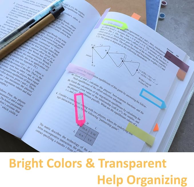 500 pcs Sticky Tabs for Books & Notebooks, Transparent Writable Page Markers, with Carry-On Dispenser, Repositionable Strong Adhesive Page Tabs for Bible and Office School Home Use