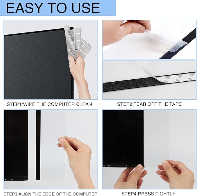 Office Desk Accessories 2pcs Multifunction Computer Monitor Memo Board - Transparent Computer Side Panel Memo Creative Monitor Side Panel Suitable for Office Home Desktop (Monitor Memo Board 7#)