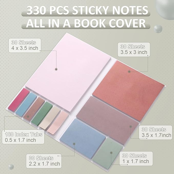 38 Pcs Aesthetic Office Supplies with Pen Case Sticky Notes Gel Pens Highlighters Correction Tapes Stationery Kit for Office Work Coworkers(Morandi Color,Cute)