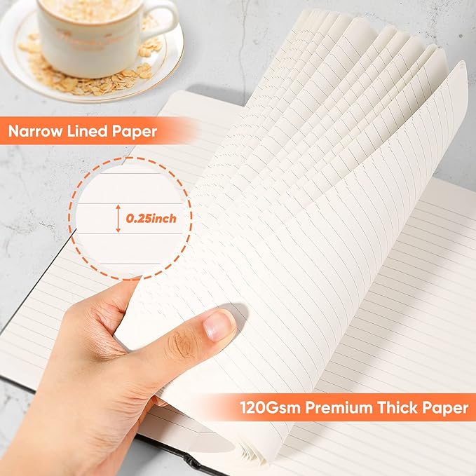 Huhuhero Lined Journal Notebook, A5 Hardcover Green Journals for Writing | 5.25"×8.25" Journaling Notebooks for Men Women, 120gsm Thich Paper College Ruled Journal for Work Office School (1, Green)